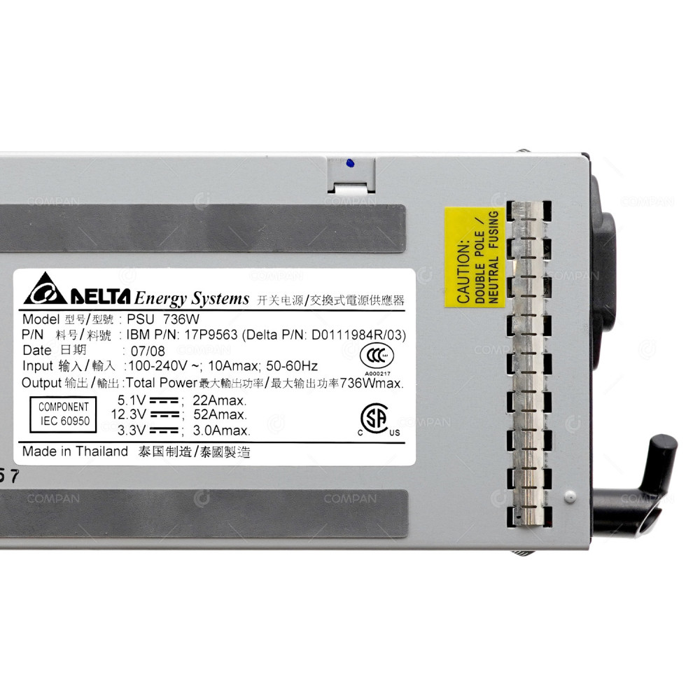 23R1033  IBM SYSTEM STORAGE 736W POWER SUPPLY FOR TS7740 CACHE CONTROLLER